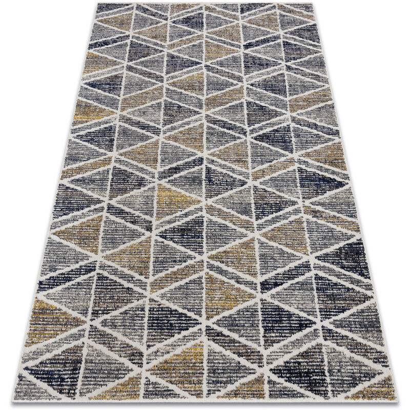 

Rugsx - Alfombra moderna MUNDO D7891 diamantes, triangulos 3D exterior gris / beige Multicolor 180x270 cm