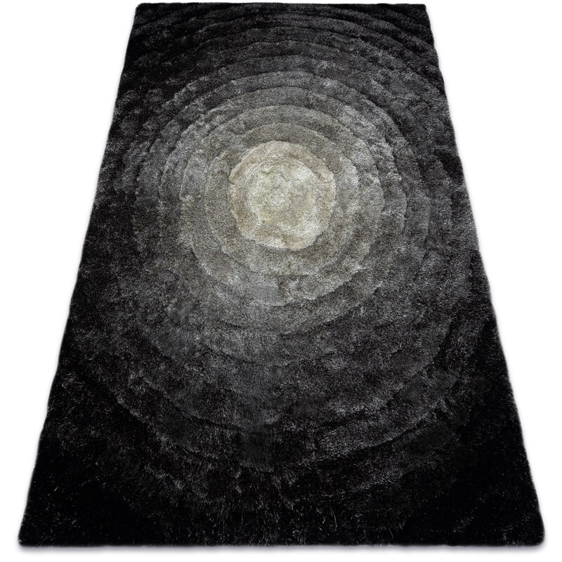 

Rugsx - Alfombra moderno FLIM 008-B2 lanudo, circulos - Structural gris Tonos de gris y plata 120x160 cm