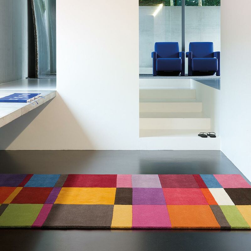 

Alfombra moderna Amor 4 1A2T en lana multicolor - Multicolore