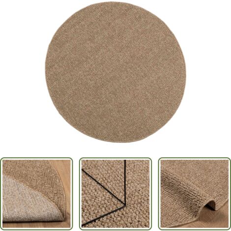 Alfombra natural -  Alfombras de área Redondo AGIRA Natural Ø 200 CM Poliéster