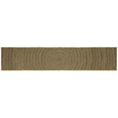 Alfombra Natural y negro 60 x 400 cm yute