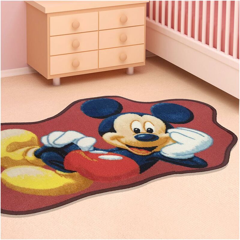 

Mesa de mickey en forma de alfombra de niños en poliamida roja - Rouge