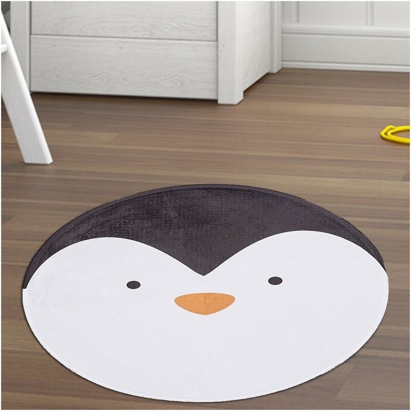 

Alfombra ultra suave ping en poliéster negro - Noir