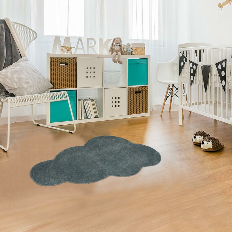 

Cloud de alfombras infantiles 1 en algodón azul - Gris