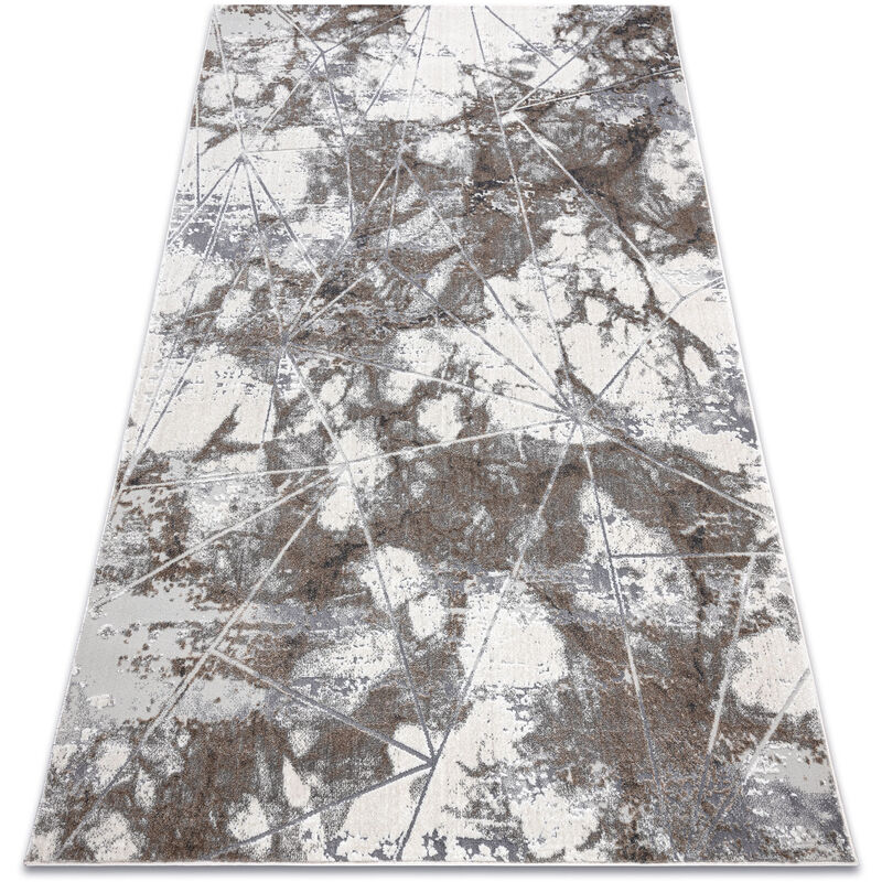 

Rugsx - Alfombra NOBLE moderna 1515 64 Mármol, geométrico - Structural dos niveles de vellón crema / gris Tonos de gris y plata 80x150 cm