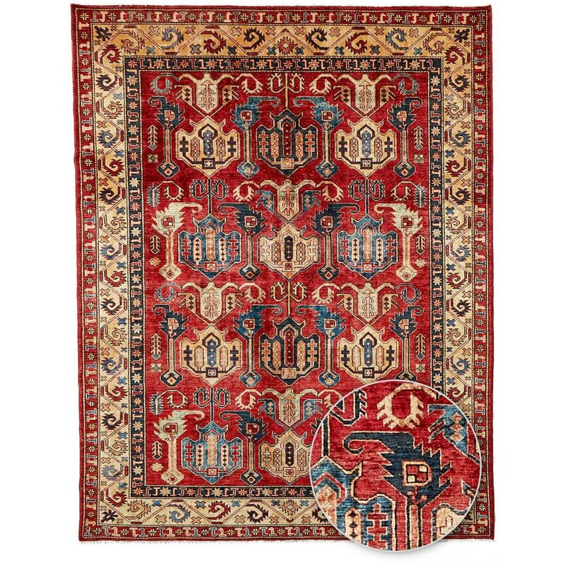 

Unamourdetapis - Alfombra oriental Kazak 29 1a2t Woolen Burdeos - Bordeaux