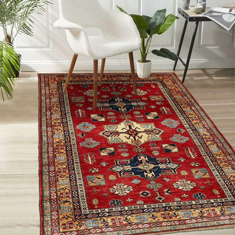 

Alfombra oriental Kazak 46 1a2t Woolen Burdeos - Bordeaux