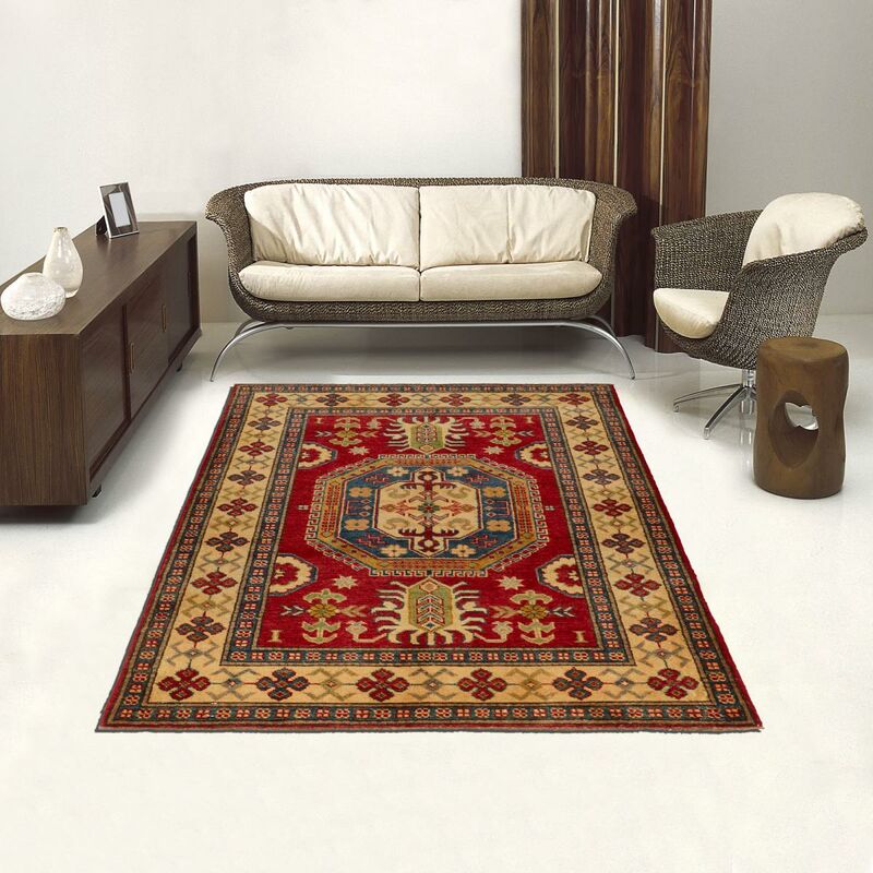 

Alfombra oriental Kazak 66 1A2T Lana beige - Beige