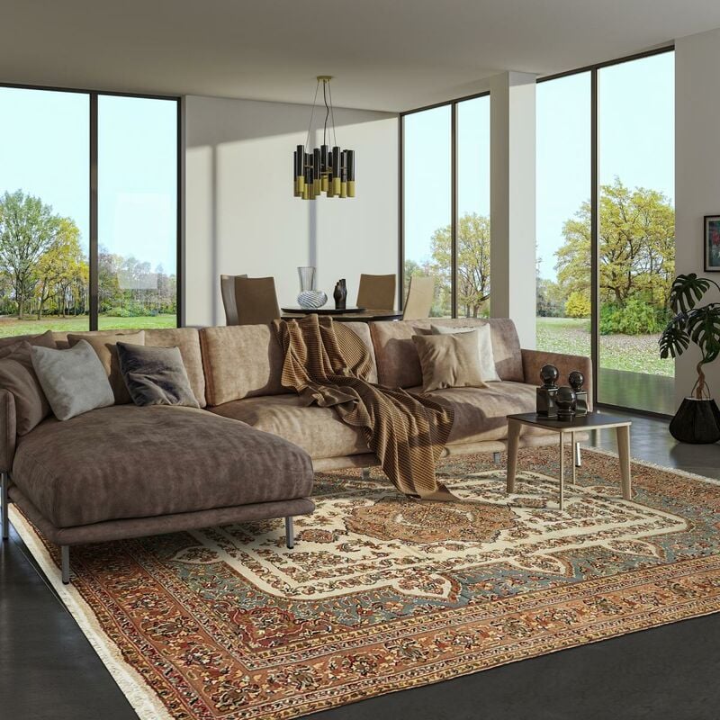 

Alfombra de oriental de prestigio jihangir 6 1a2t seda beige - Beige