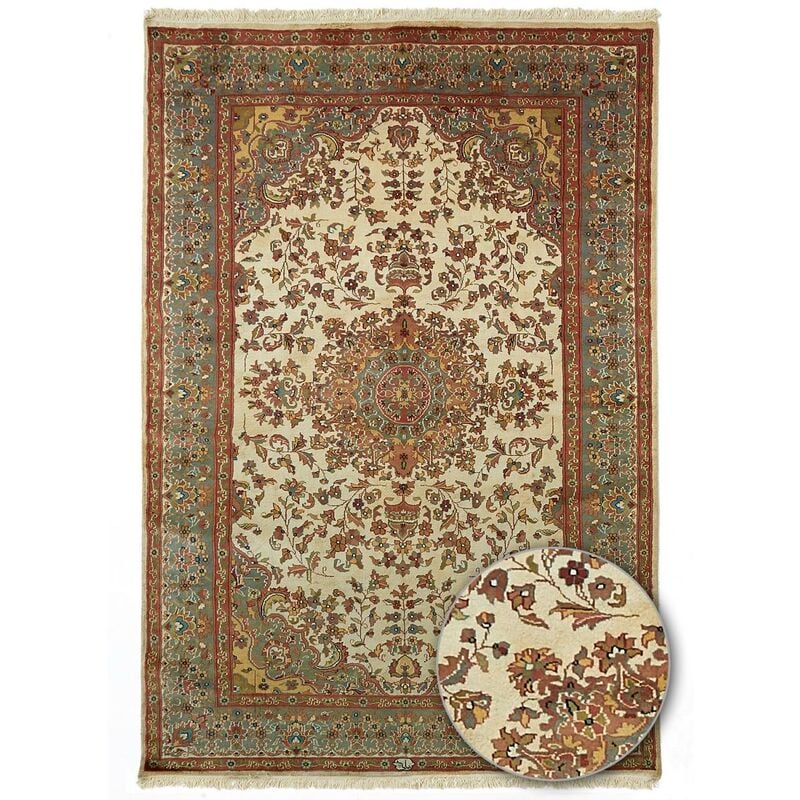 

Unamourdetapis - Alfombra de oriental de prestigio jihangir 9 1a2t seda beige - Beige
