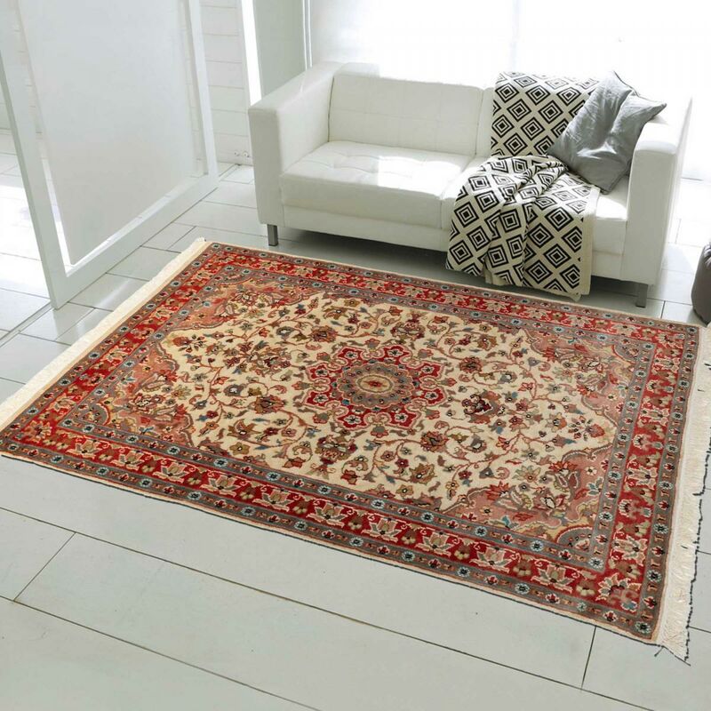 

Alfombra de prestigio oriental jihangir 109 1a2t seda de rosa - Rose