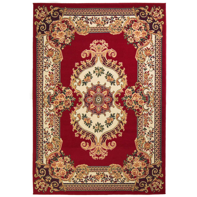 

Alfombra oriental roja/beige 140x200 cm - Multicolor - Vidaxl