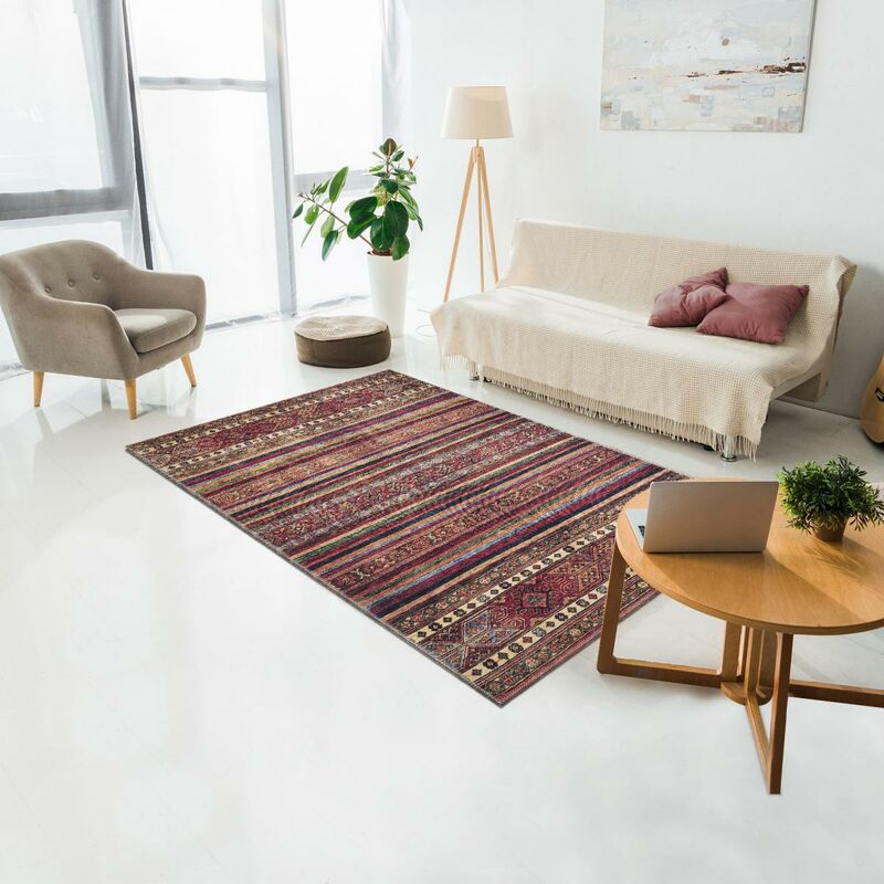 

Khourjine vintage 2 oriental alfombra poliéster multicolor - Multicolore