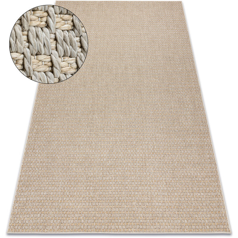 Alfombra ORIGI 3561 beige - hilo de SISAL tejido plano beige 78x150 cm