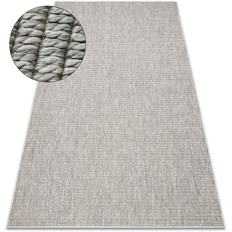 Alfombra ORIGI 3583 gris - hilo de SISAL tejido plano grey 233x330 cm