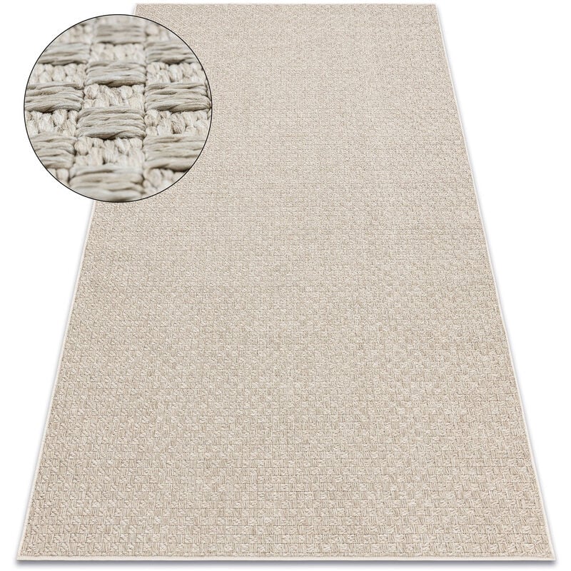 Alfombra ORIGI 3661 beige - hilo de SISAL tejido plano beige 194x290 cm