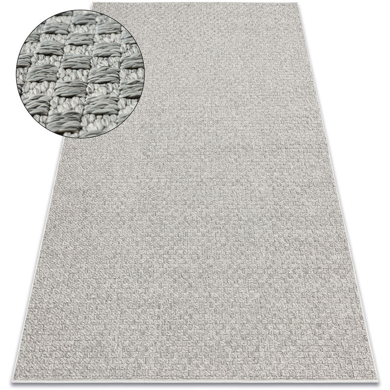 Alfombra ORIGI 3661 gris - hilo de SISAL tejido plano grey 155x220 cm