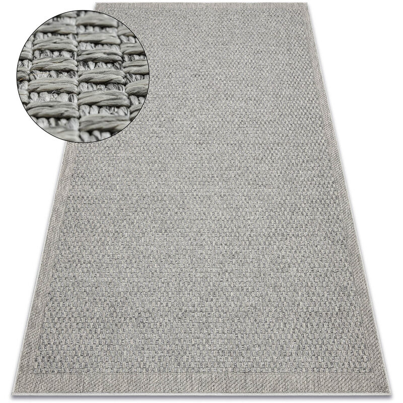 Alfombra ORIGI 3667 gris - hilo de SISAL tejido plano grey 175x270 cm