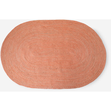 ALFOMBRA OVALADA YUTE CORAL 120X180CM