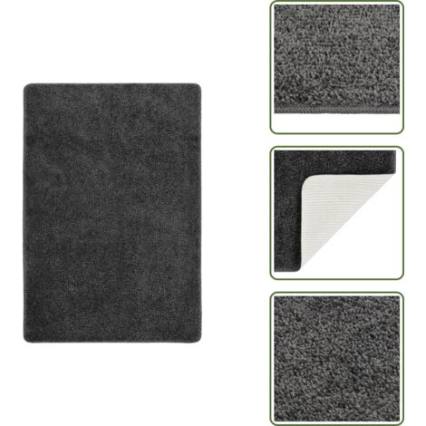 Alfombra para casa - vidaXL Alfombra peluda antideslizante gris oscuro 160x230 cm - Alfombra para dormitorio