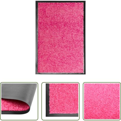 Alfombra para entrada -  Felpudo lavable rosa 40x60 cm
