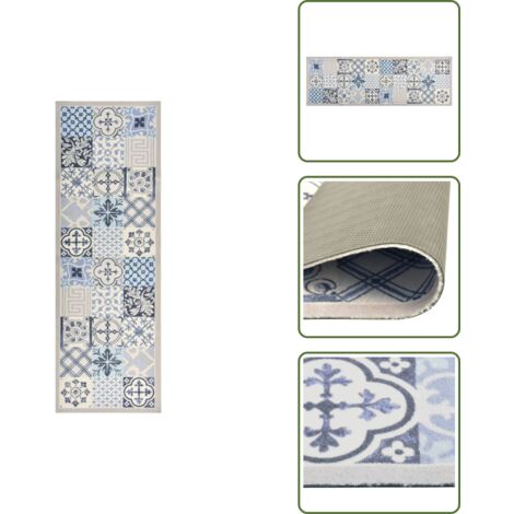 Alfombra para interiores - vidaXL Alfombra de cocina lavable Mosaic 60x180 cm - Alfombra antideslizante