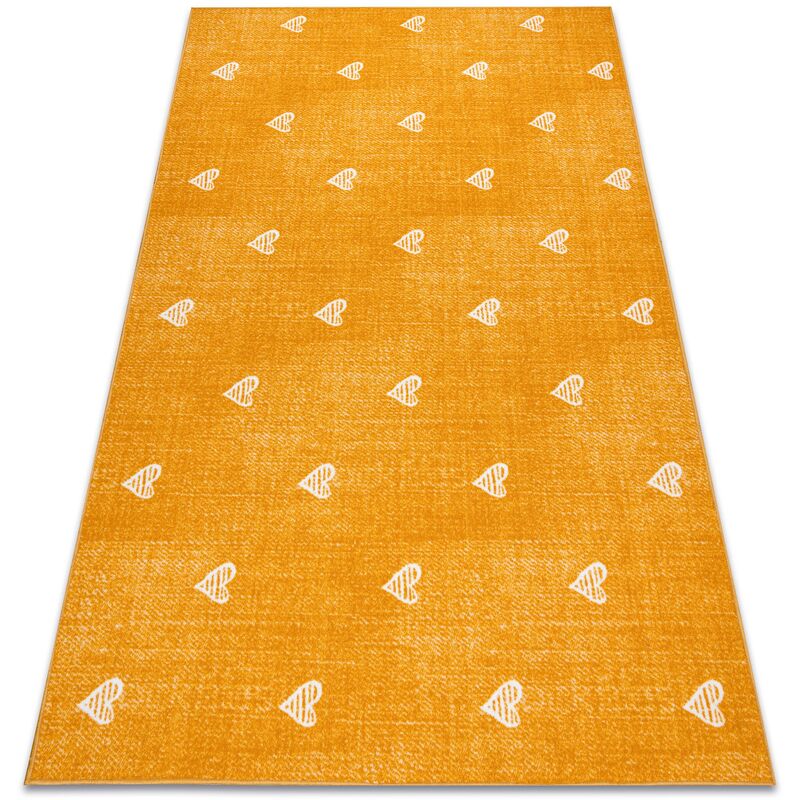 

Rugsx - Alfombra para niños HEARTS Jeans, vintage corazones - orange Tonos de naranja 200x450 cm