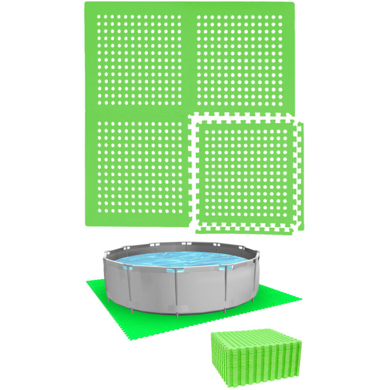 Eyepower - Alfombra Para Piscina De 244 Cm - 28 Esteras - Juego De Alfombrillas Protectoras