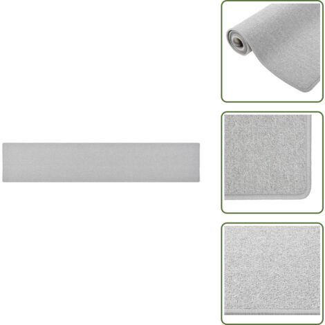 Alfombra para salón - vidaXL Alfombra de pasillo gris claro 80x400 cm - Alfombra para dormitorio