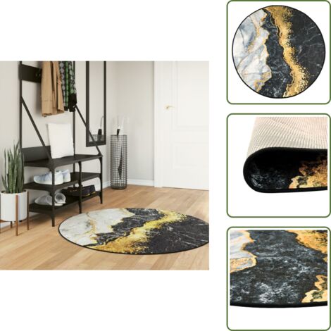Alfombra para salón - vidaXL Alfombra lavable multicolor Ø 120 cm - Alfombra para dormitorio