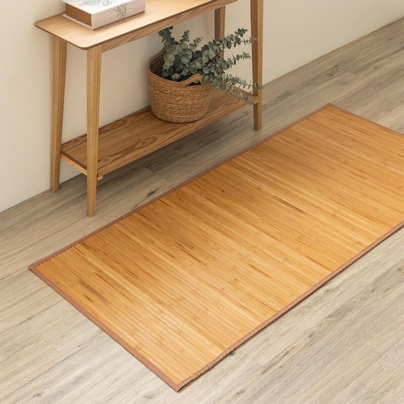 

Alfombra pasillera de bambú marrón de 175x75 cm