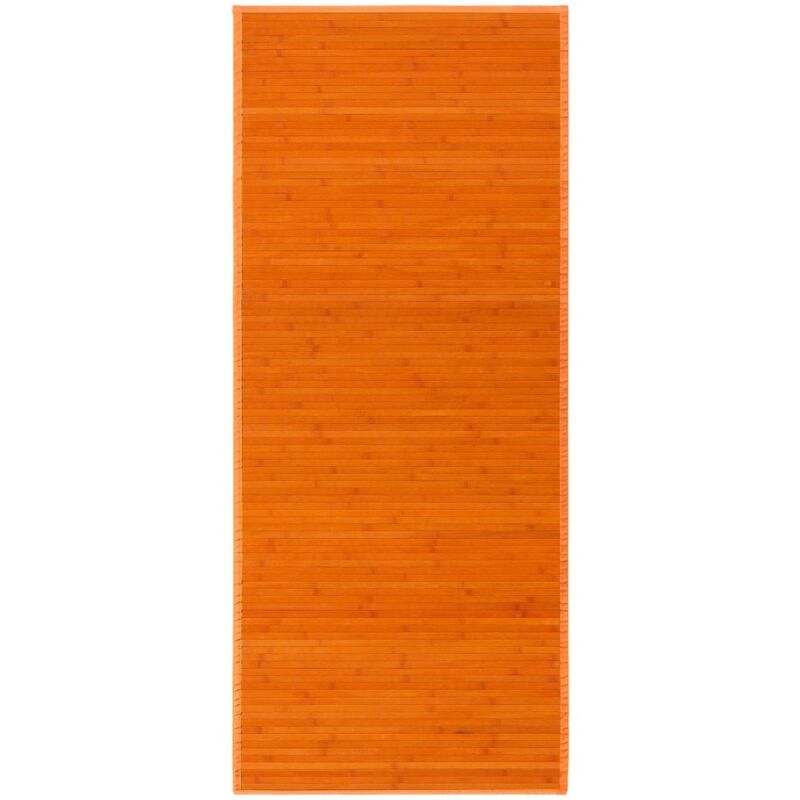 

Alfombra pasillera de bambú naranja de 175x75 cm