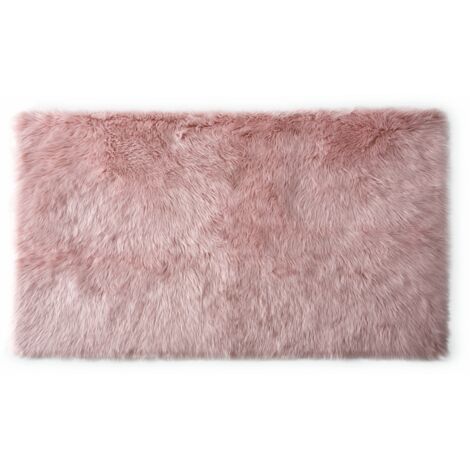 ALFOMBRA PELO LARGO SUAVE ROSA 120X170CM