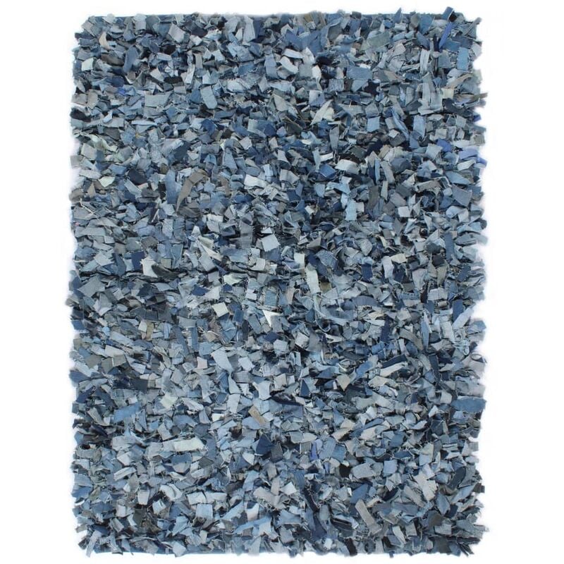 

Alfombra peluda de tela vaquera 160x230 cm azul