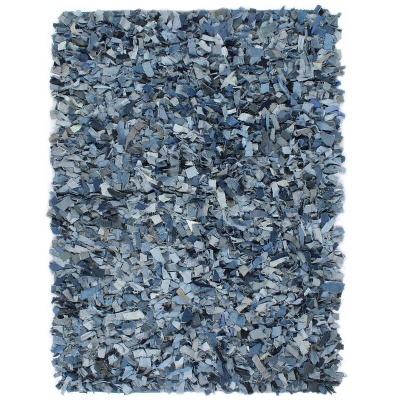 

Alfombra peluda de tela vaquera 190x280 cm azul