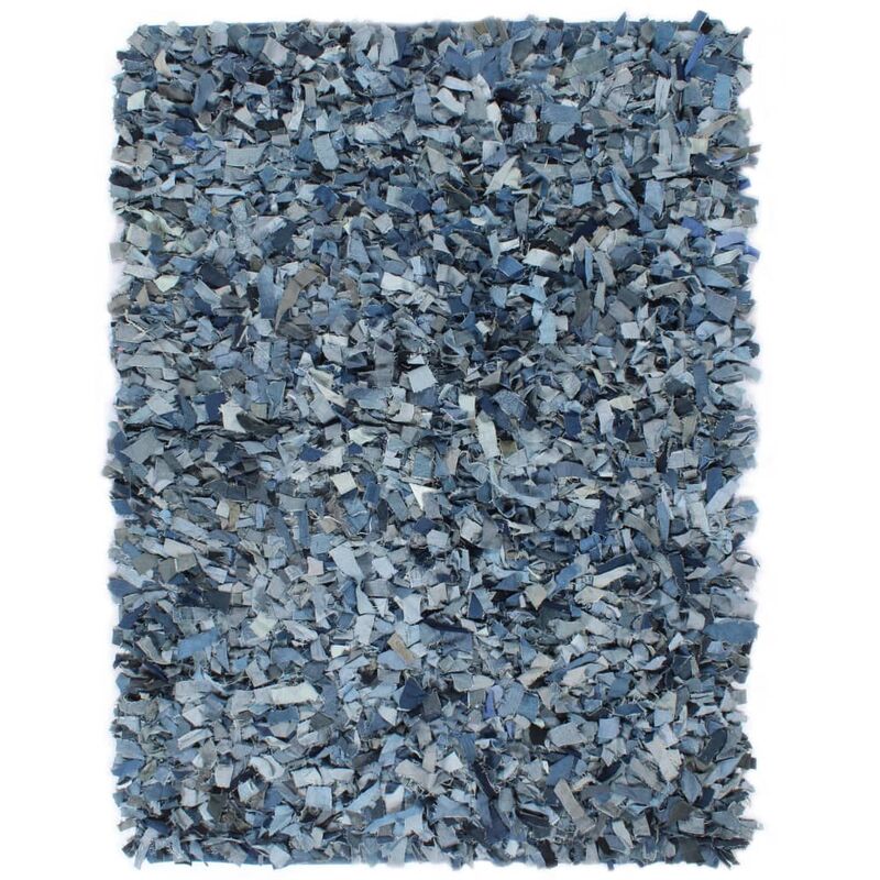 

Alfombra peluda de tela vaquera 80x160 cm azul