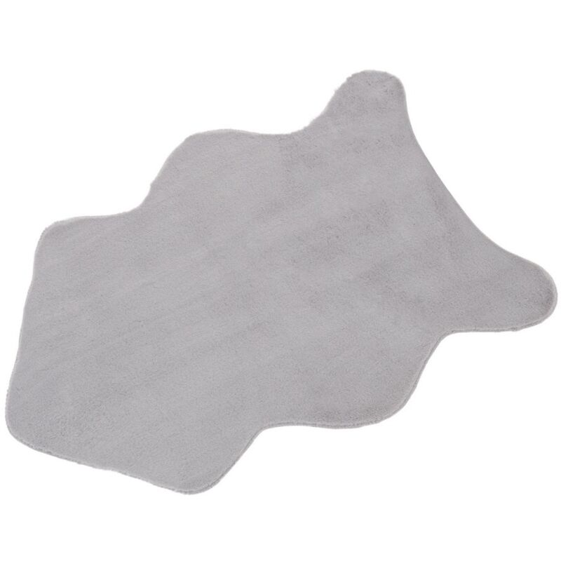 

Alfombra peluda gris de piel sintética de poliéster de 60x90 cm