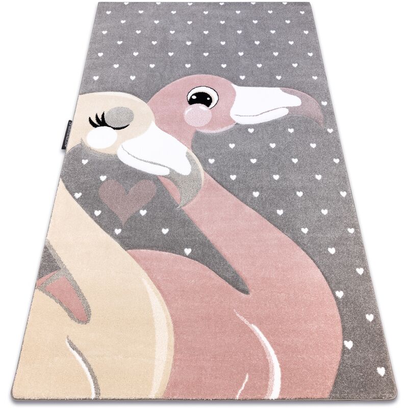 

Alfombra PETIT FLAMINGOS FLAMENCOS CORAZONES gris Tonos de gris y plata 180x270 cm