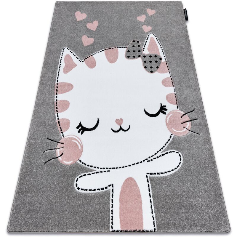 Rugsx - Alfombra petit kitty gato, gatito gris grey 160x220 cm