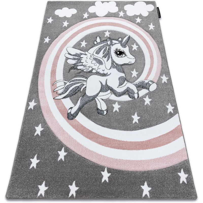 Rugsx - Alfombra petit pony poni gris grey 80x150 cm