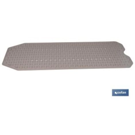 ALFOMBRA PLUS ANTIDESLIZANTE CON VENTOSAS BAÑERA/DUCHA BEIS PIEDRA 40 X104 cm
