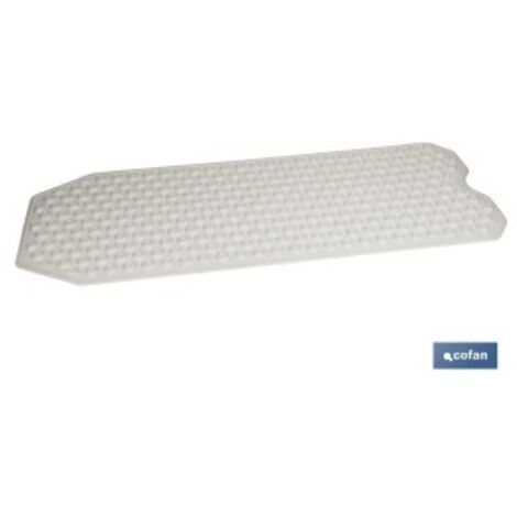 ALFOMBRA PLUS ANTIDESLIZANTE CON VENTOSAS BAÑERA /DUCHA BLANCO 40 X104 cm