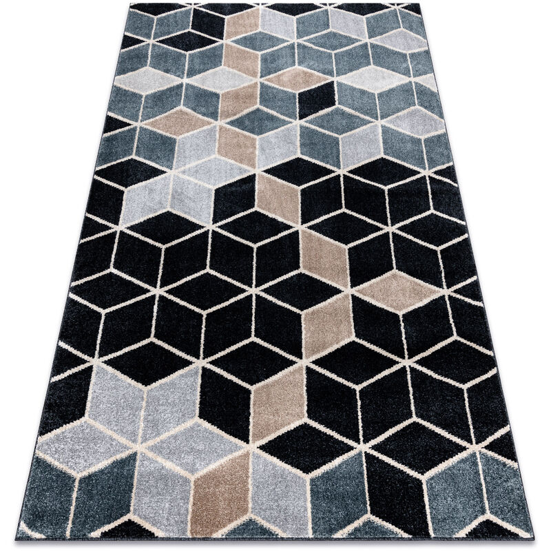 

Rugsx - Alfombra POLI 9139A cubo 3D negro / gris Negro 280x370 cm