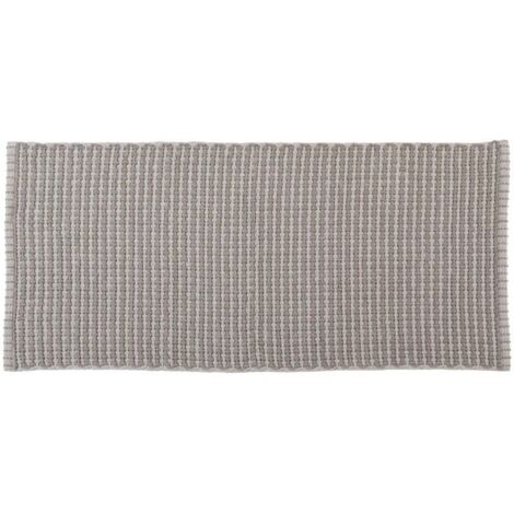 Alfombra poliéster algodón trenzado 50x120 cm - topo - Tendance