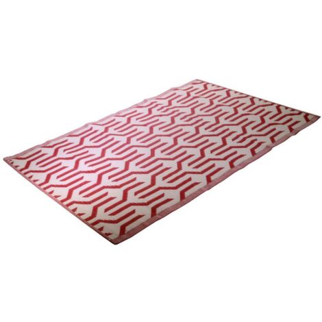 Alfombra poliéster estampada roja cm60x180x0,6