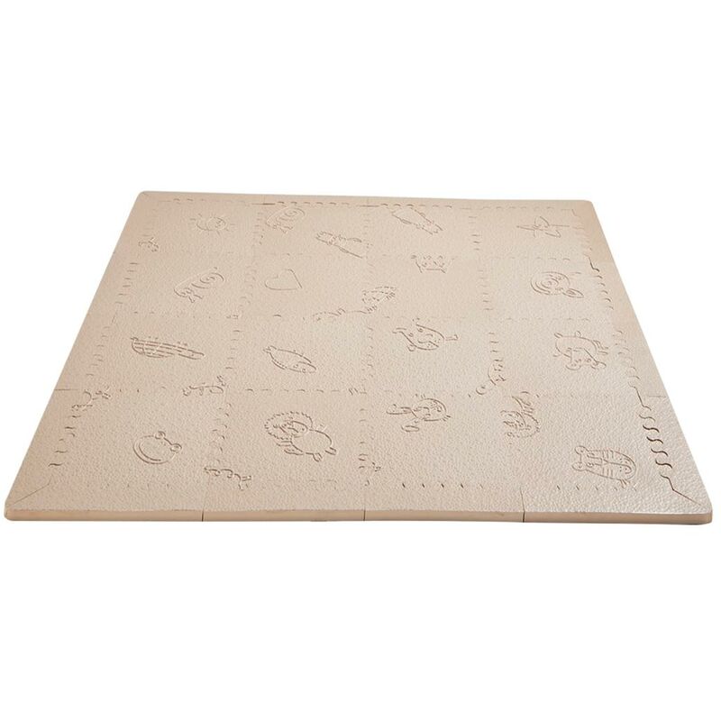 

Alfombra puzzle infantil para bebés LuBabymats 110x110 cm. Gris