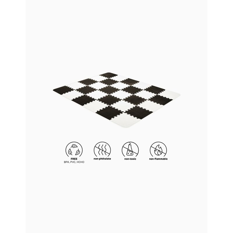 

Alfombra puzzle para bebés LUNO blanco/negro - Kinderkraft