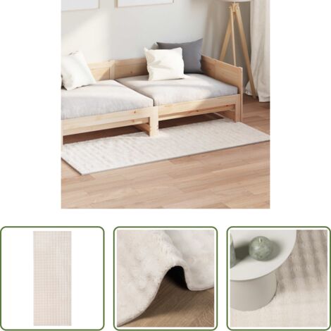 Alfombra rectangular -  Alfombras de área Rectangular SIROLO Beige 200 x 80 cm