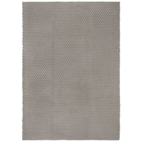 Alfombra rectangular algodón gris 160x230 cm vidaXL