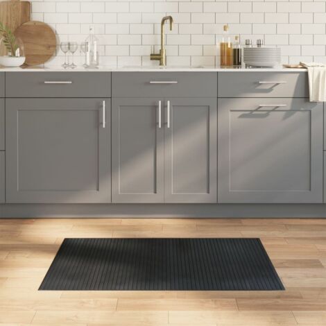 Alfombra rectangular bambú gris 60x100 cm vidaXL